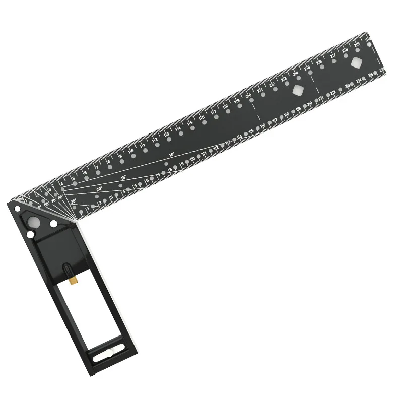 Multi functional Right Angle Ruler 45/90 Degree Hole Angle Ruler Industrial Grade Positioning Marking Angle Ruler Woodworking