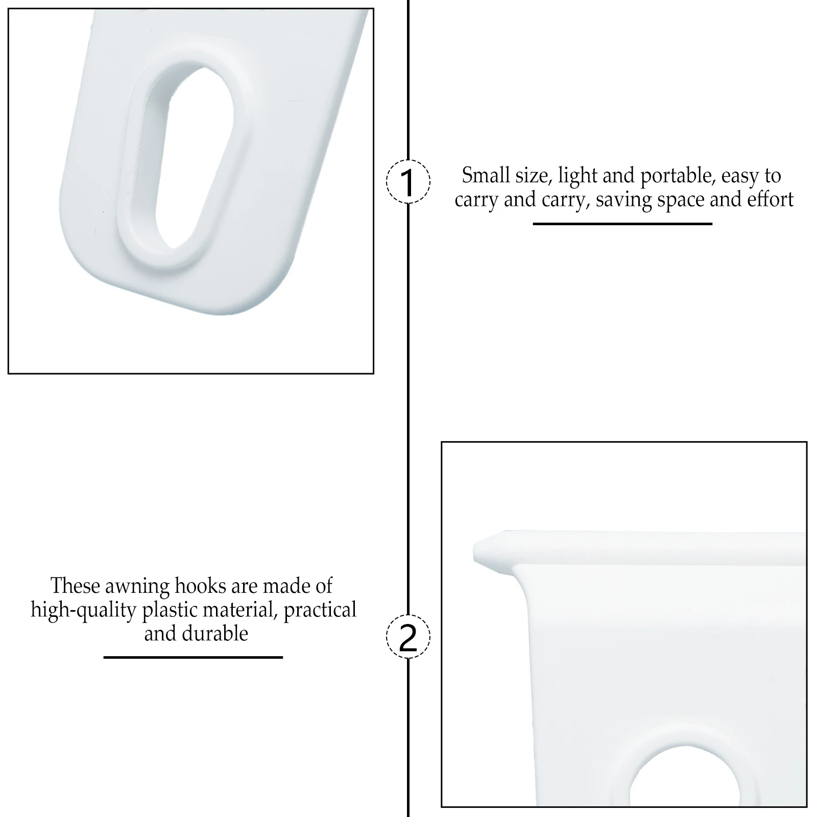 

5Pcs RV Awning Hooks Plastic Durable Lightweight Portable Touring Car Caravans Accessories Hangers Strong Capacity