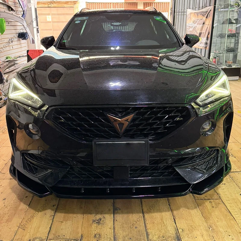 맥스턴 스타일 프론트 스플리터 (쿠프라 포르멘토르 VZ VZ5 TSI 1.4e-하이브리드 2020-2024 3PCS 프론트 범퍼 립 스포일러 스플리터 가드) 썸네일 2