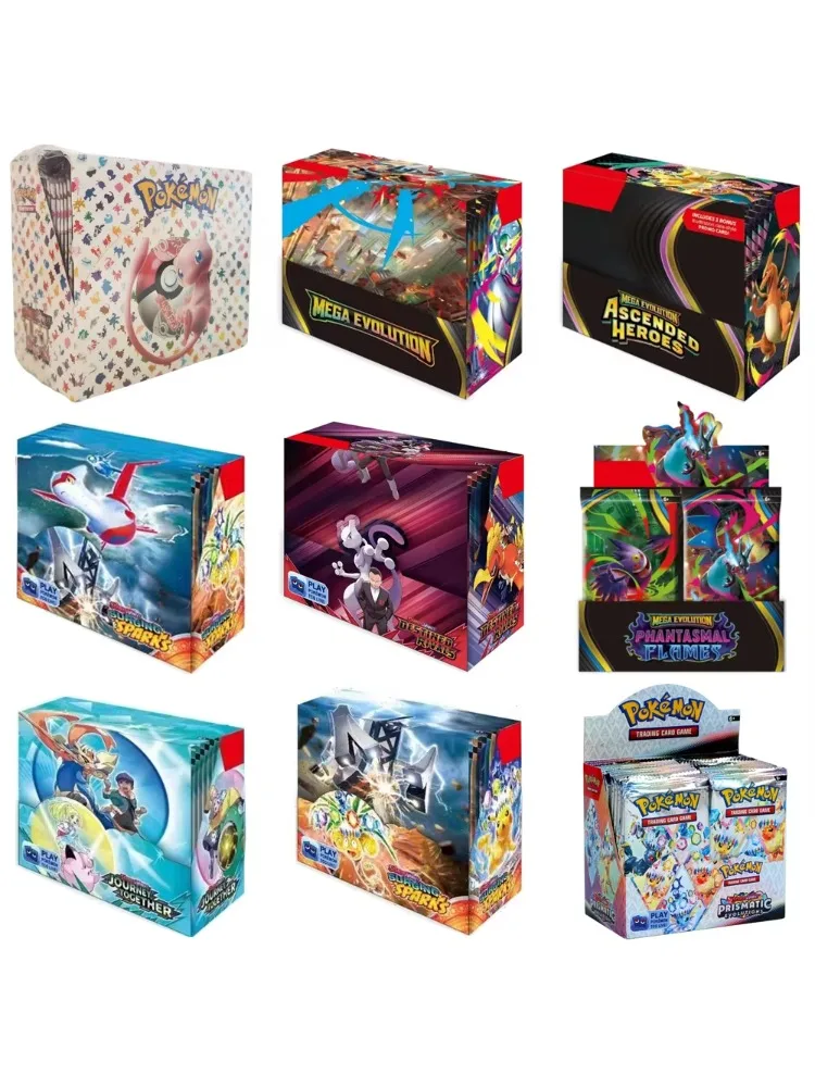 360 szt. Angielskich Kart Pokémon SunMoon Destined PSrismatic Evolutions Scarlet Violet 151 PALDEAN Booster Battle Transaction Card — 2