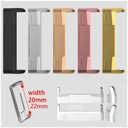 Stainless Steel Metal Adapter for Fitbit Versa 4 Sense2 2Pcs 20mm 22mm Watch Connector for Fitbit Sense Versa3 Watch Accessories