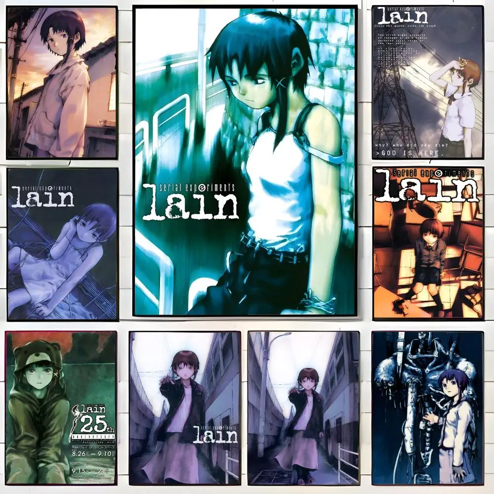 Philosophical Anime S-Serial Experiments Lain Poster Wall Art Print Decorative Mural Home Decor Gift Unframed