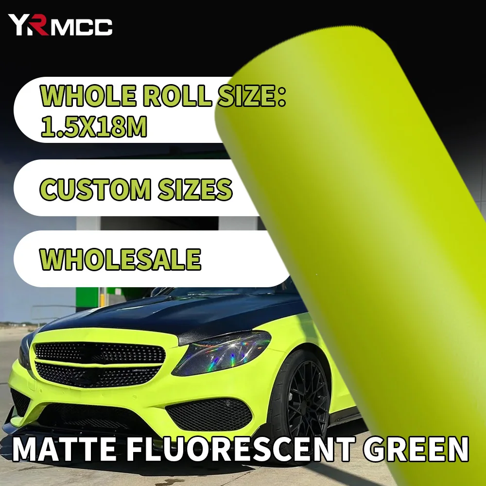 

Motorcycle Adhesive Vinyl Wrap Waterproof 100x300cm Custom Size Matte Wrapping Self-adhesive Film Yellow Car Tuning Accessories