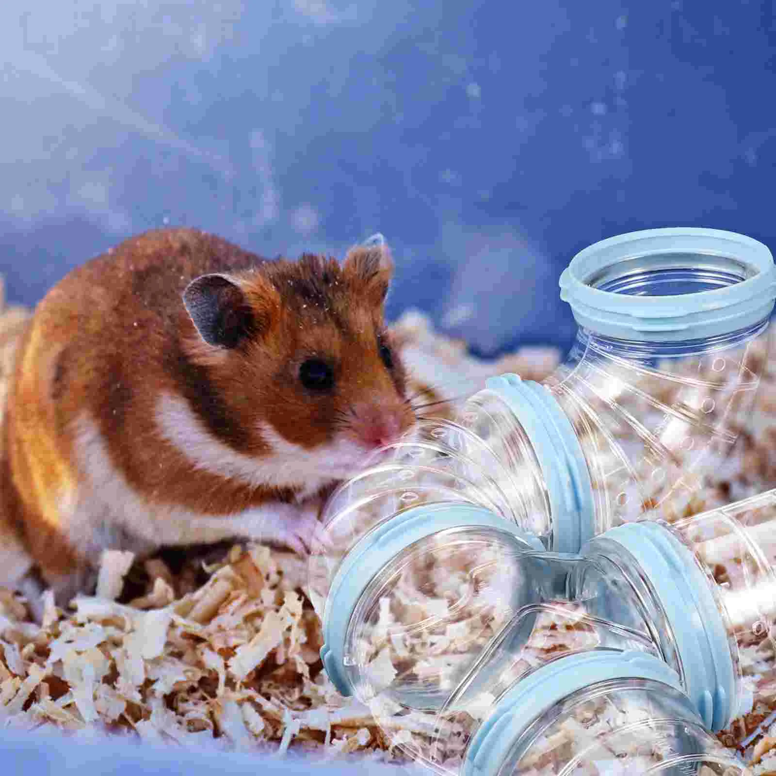 2 Sets Hamster Tube Kit Guinea Pig Cage Pet Supplies Clear Connector Rat Tunnel Accessories DIY Small Tunnels and Tubes