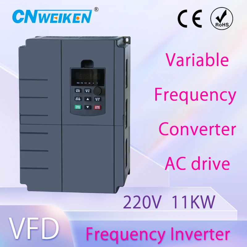 Imagem -06 - Inversor do Conversor de Frequência de Vfd Controlador de Velocidade do Motor Monofásico Entrada 220v Saída Trifásica 220v 380v 0.75kw2.2kw