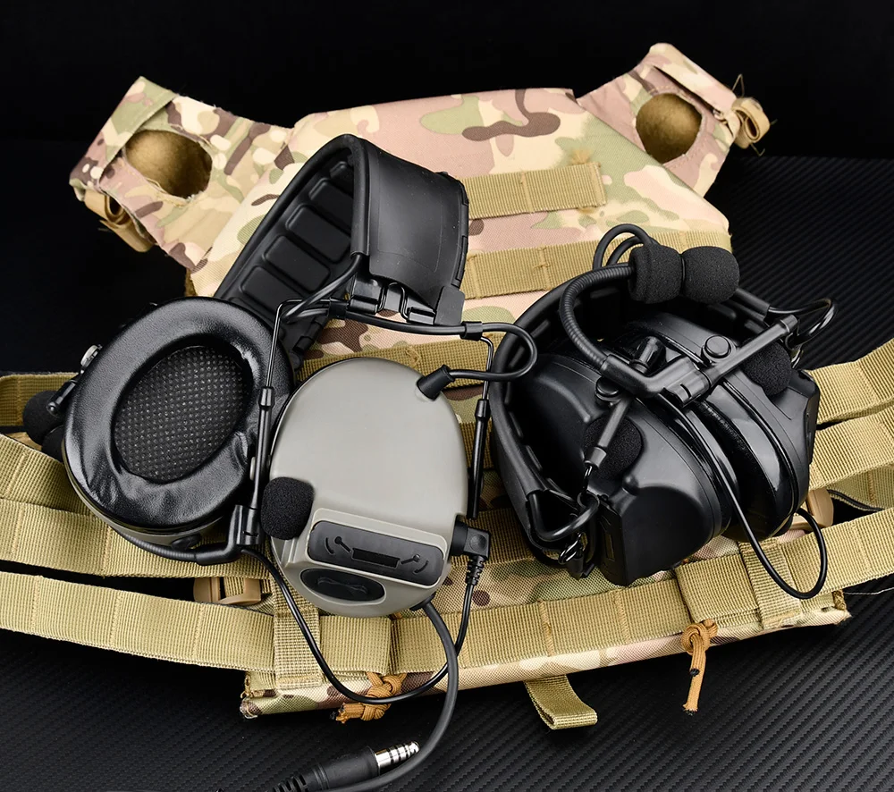 WADSN Taktischer Gehörschutz-Kopfhörer mit Kommunikationsfunktion für Helm-ARC-Schienenmontage, Praktisches Taktisches Zubehör für Outdoor-Aktivitäten – Detail 5
