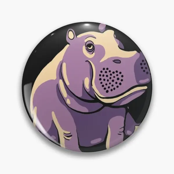 Fiona The Hippo Spirit Animal Team Fiona  Soft Button Pin Lover Badge Gift Metal Cartoon Jewelry Cute Fashion Collar Funny Decor