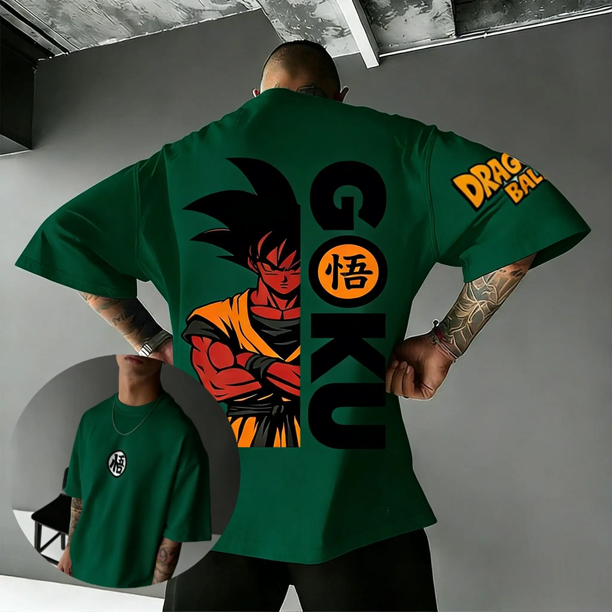 2026 Sommer Dragon Ball Retro Reine Baumwolle Fitness T-Shirt Herren Oversize Kurzarm Familien-Unisex Kinder Freizeithemd
