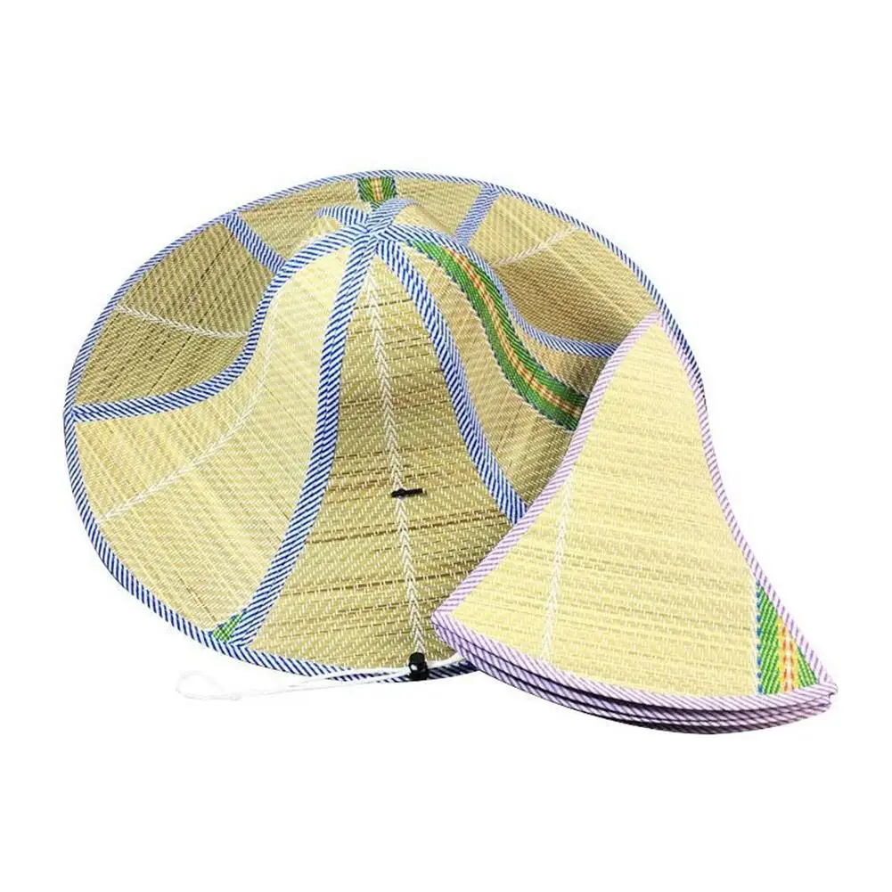 Foldable Straw Sun Hats For Men Fishing Hat Hiking Hat Large Brim Beach Hat Summer Sunhat Fold Up For Outdoor Travel Gardenning