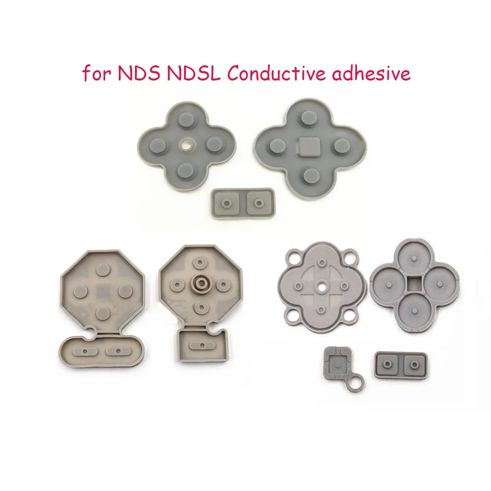 แผ่นปุ่มนำไฟฟ้าสำหรับคอนโซลเกมสำหรับ NDS/ndsl/ndsi อะไหล่ปุ่มซิลิโคน