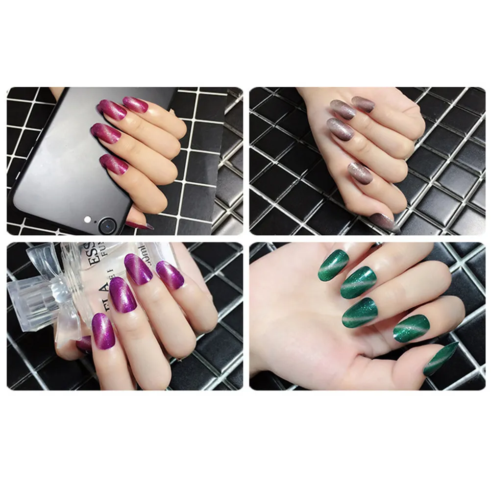 

Наклейки для ногтей с кошачьими узорами, блестящие, самоклеящиеся, без клея, легко снимаемые, для маникюра, декор для ногтей, для девочек, нейл-арт