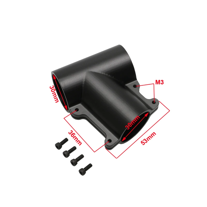 2 SZTUK Statyw ze stopu aluminium D20/25/30mm Uchylny 20 stopni Trójdrożne złącze trójnikowe Rura węglowa Stałe złącze Adapter do RC Plant UAV