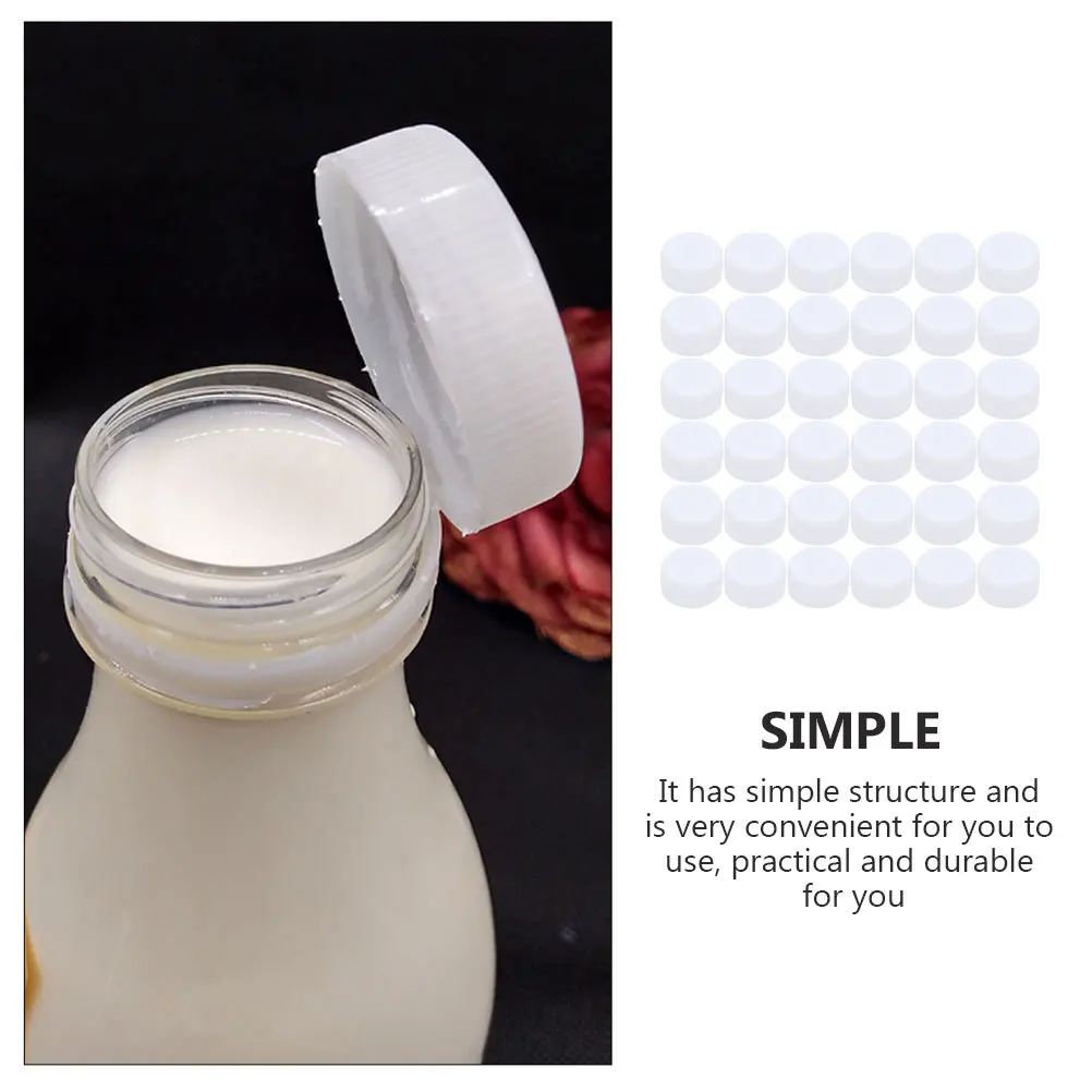 

200Pcs Puzzle Bottle Cap Set Simple Design Strong Seal Protection Caps for Juice Bottles Plastic Replacement Lids for DIY Crafts