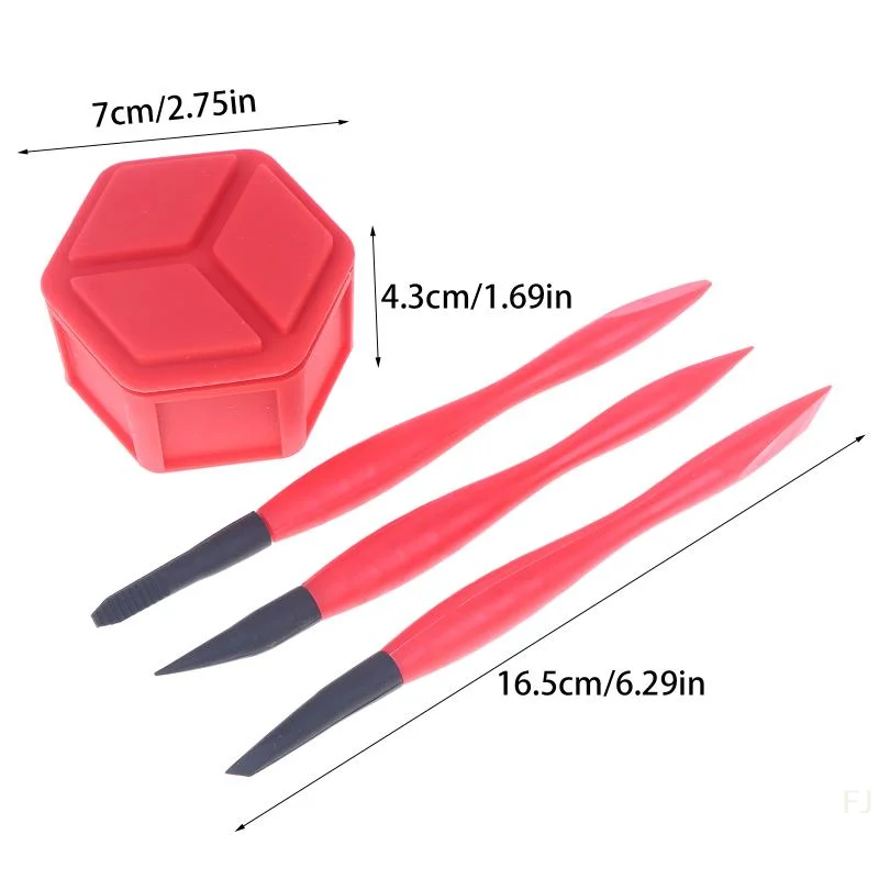 Kit di incollaggio con spazzole in silicone per la lavorazione del legno, strumento manuale portatile fai-da-te per applicazioni di colla