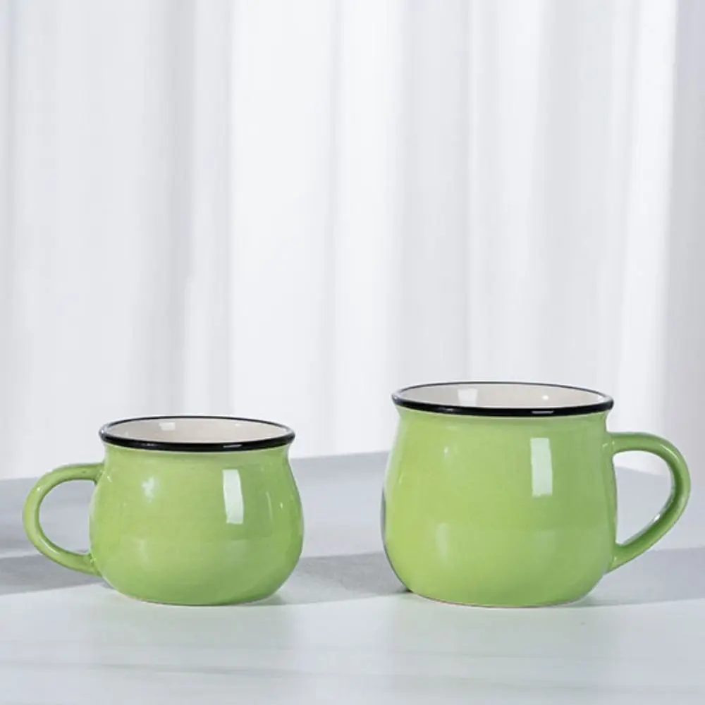 Classic Nordic Ceramic Milk Cup 300/400ml Solid Color Coffee Mug Vintage Tea Cup Valentine's Day Present