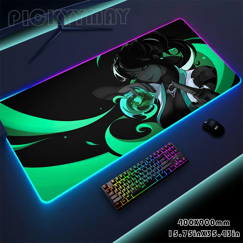 

Large LED Desk Mats XXL RGB Computer Mousepad Valorant 90x40cm Backlight Keyboard Mat Gamer Table Pad Luminous Mousepads