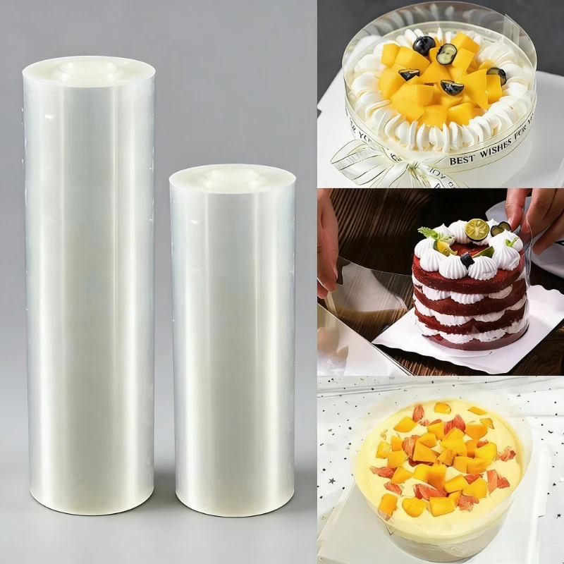Acetate Cake Collar Roll, Transparent Mousse Cake Surrounding Film, Thick Baking Pastry Tool for Chocolate Cake