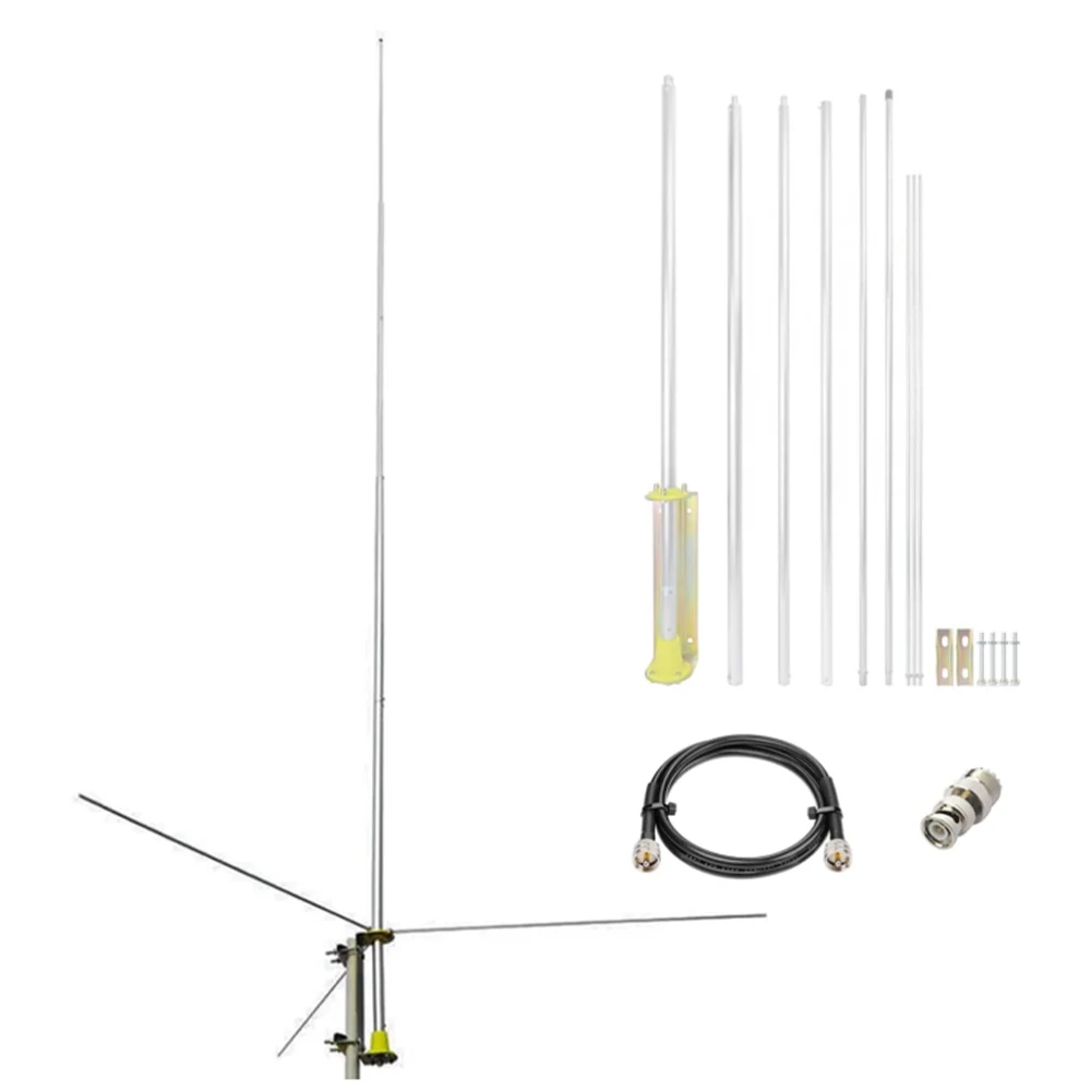 CB Radio Base Antennas Omnidirectional 27MHz CB Antenna Kit with 10meter Cable PL-259 BNC Mount Accessories Support CB Ham Radio