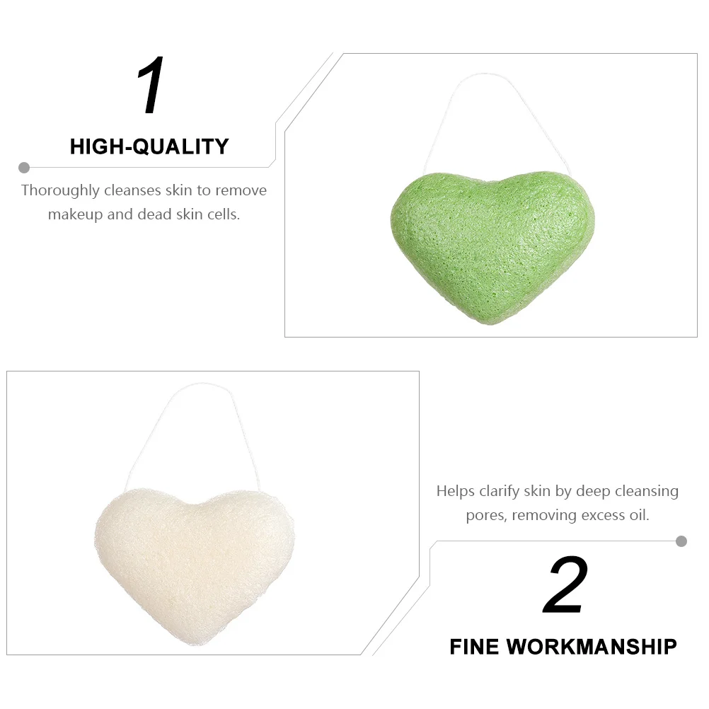 

Heart Shaped Facial Cleansing Sponge Skincare Tool Makeup Remover Pore Deep Cleaning Exfoliating Face Wash Pva Sponges Skin