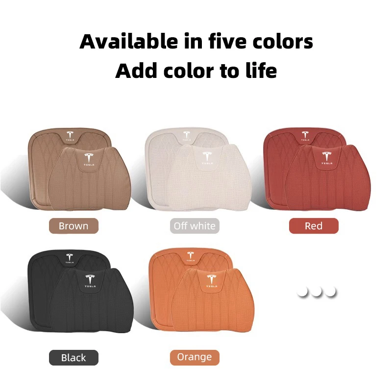 غطاء وسادة مقعد السيارة لتسلا ، دعم أسفل الظهر ، توسيد الخصر ، موديل 3 ، S ، موديل X ، موديل Y ، سيبرانتراك ، رودستر ، سبيس إكس