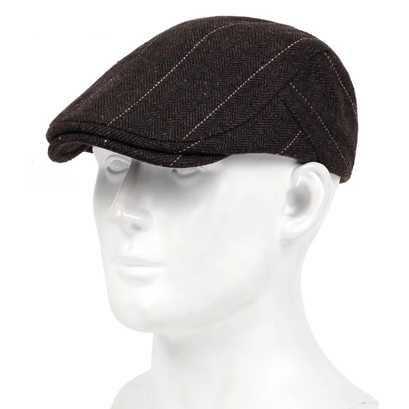 Classic Plaid Stripe Newsboy Cap for Men Women Autumn winter Flat Ivy Vintage Gatsbay Hat Irish Outdoor Cabbie Beret painter Hat