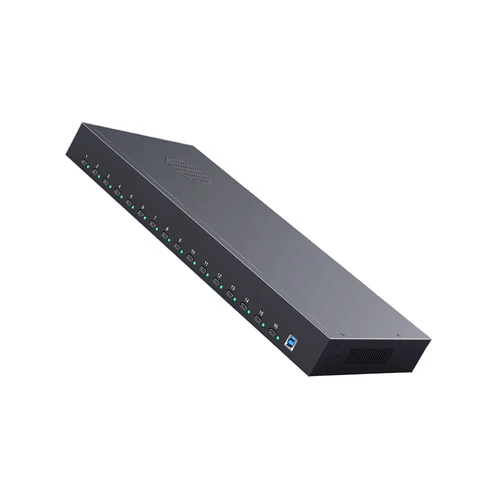 Good Sipolar A-165CP 5Gbps Speed 30W PD Charging Aluminium Alloy USB 3.0 & 2.0 Hub with Cooling Fan Rugged Metal Mounting Bracke