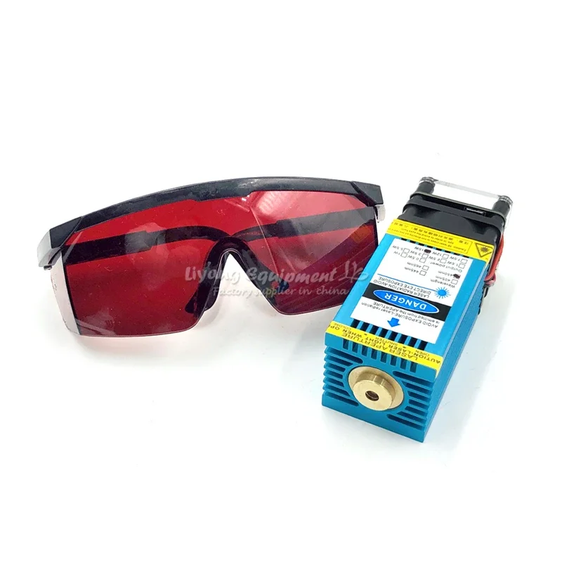 LY 0.5W 1W 2.5W 3.5W 5.5W 7W 10W 15W Laser Module with Goggles Wires for CNC Router Engraving Milling Machine Engraver Use 12V