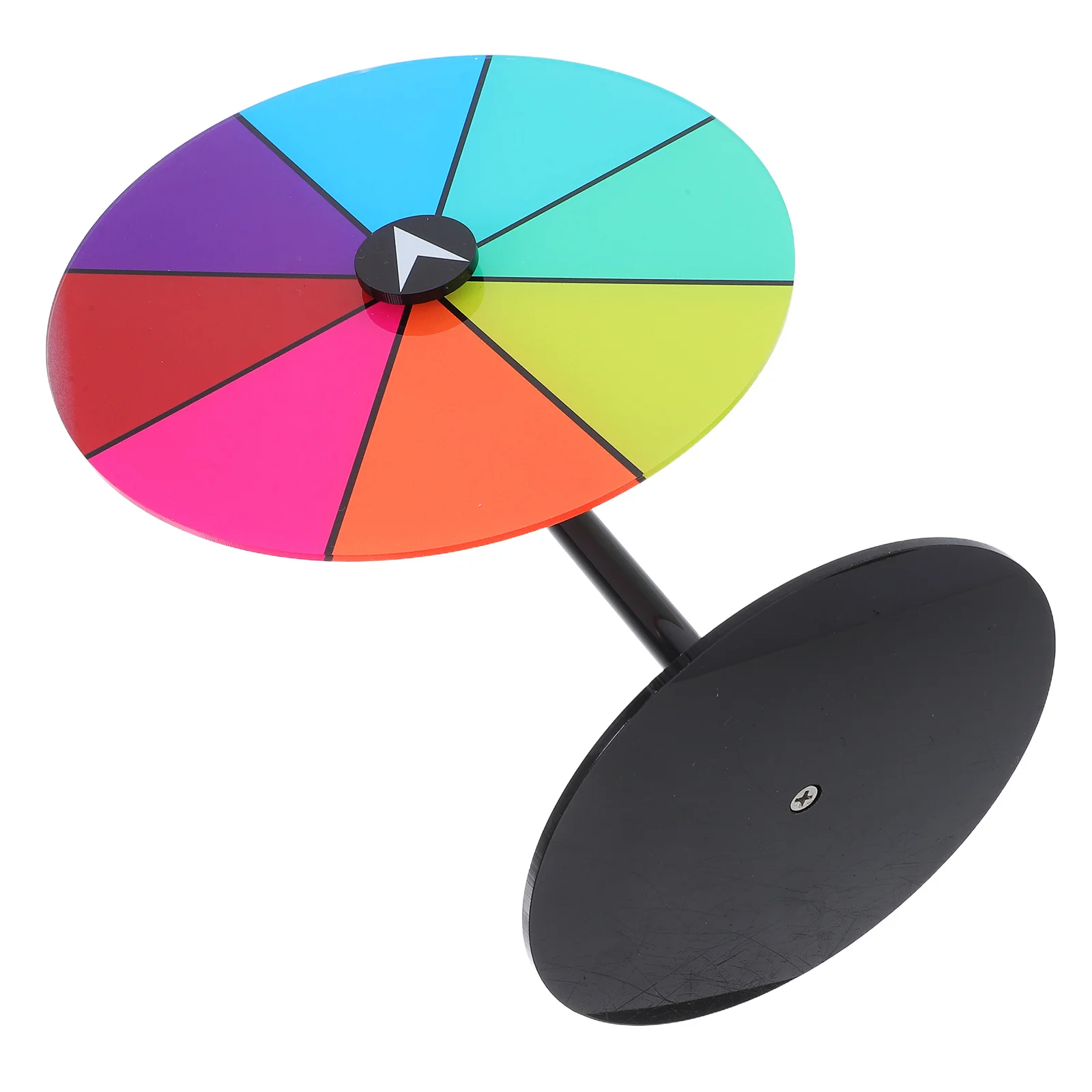 

Tabletop Spinning Prize Wheel Acrylic Build Strong Non-Slip Base Customizable Dry Erase Colors Ideal for Parties Holidays