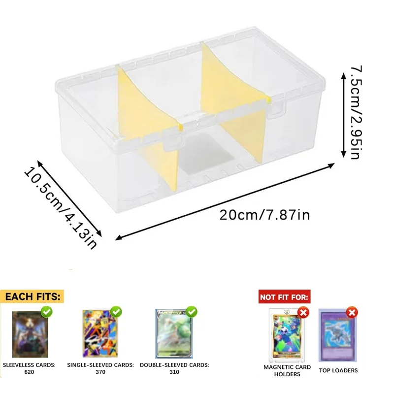 Compartment Photocards Storage Box Transparent Stickers Idol Card Holder Desk Storage Organizer Classification Box Stationery