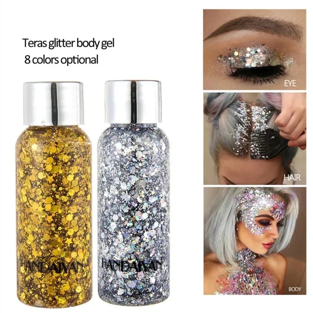 Eye Glitters Nail Hair Body Face Stickers Gel Art Loose Sequins Cream Makeup Diamond Jewels Rhinestones Party Festival Wholesale