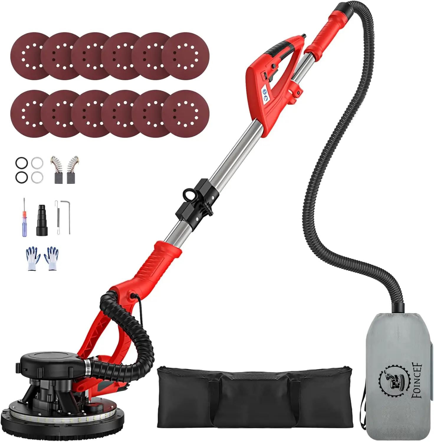 950W 8-Amp Drywall Sander with Vacuum Attachment Lijadora para Drywall 7 Variable Speed with Vacuum Dust Collector