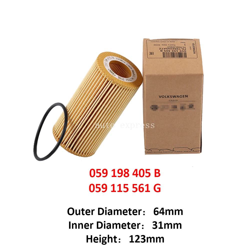 10 PCS 059198405B  Oil Filter For  Q7 4M 2nd 3.0 45TDI quattro 2015-2019 2020 CVMD 4MB 059198405 059115561G Diesel Models