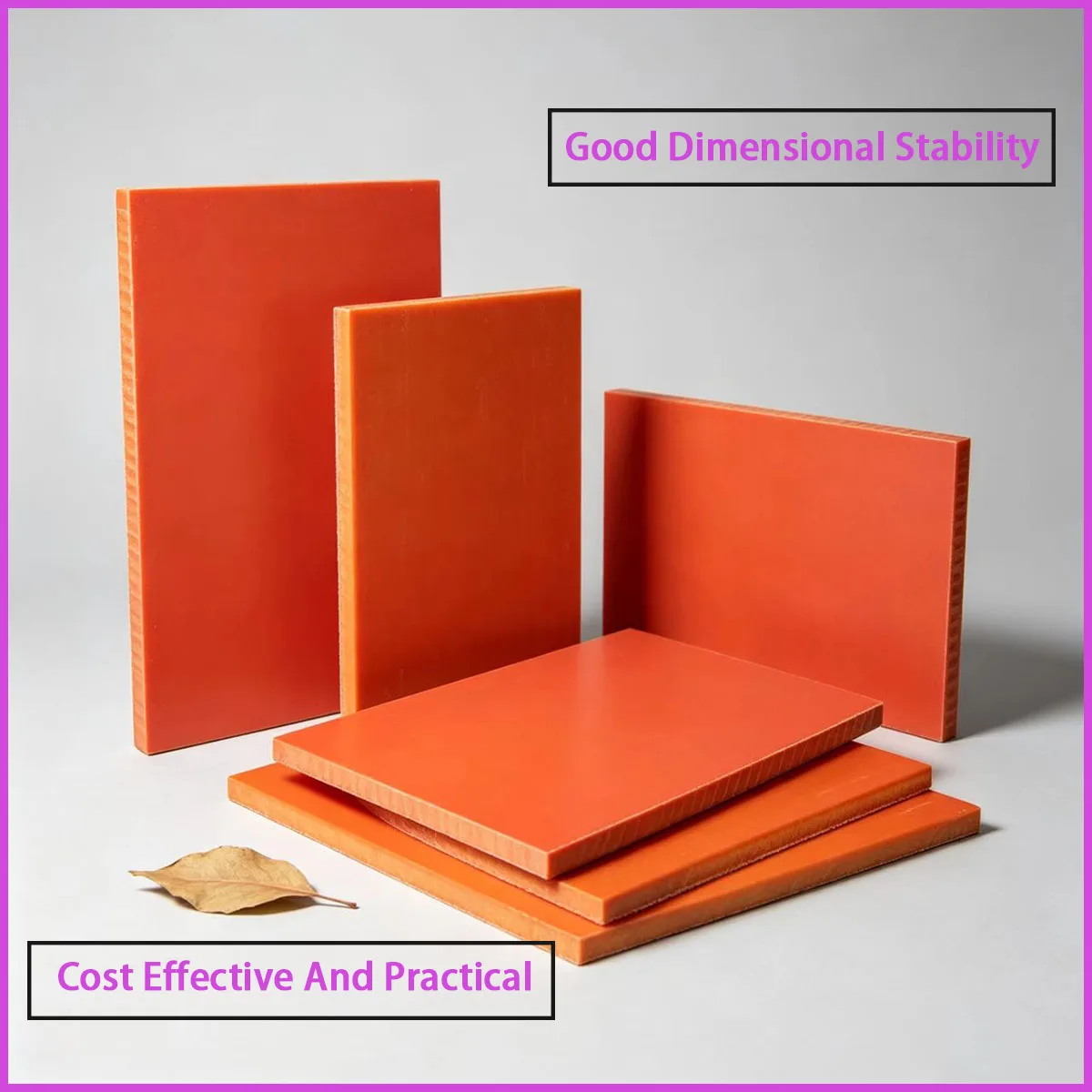 1mm-20mm thick orange red electric wood board is used for electrical insulation accessories, electronic appliances, etc