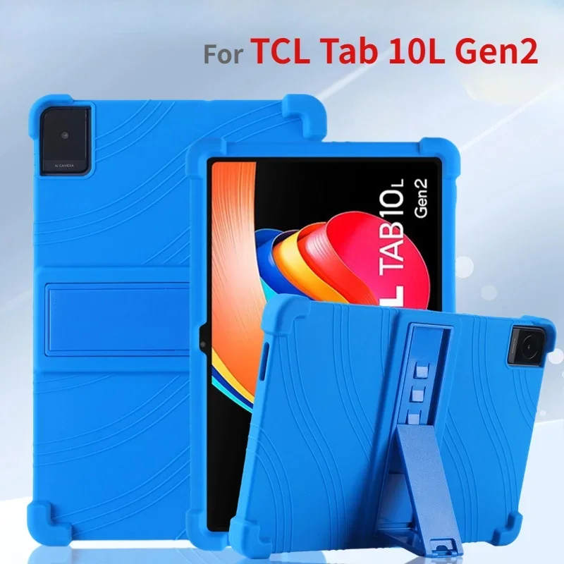 

For TCL Tab 10L Gen2 10.1inch 2023 8492A Cover Tablet Shockproof Case Silicone Adjustable Stand Shell Kids Safe Soft