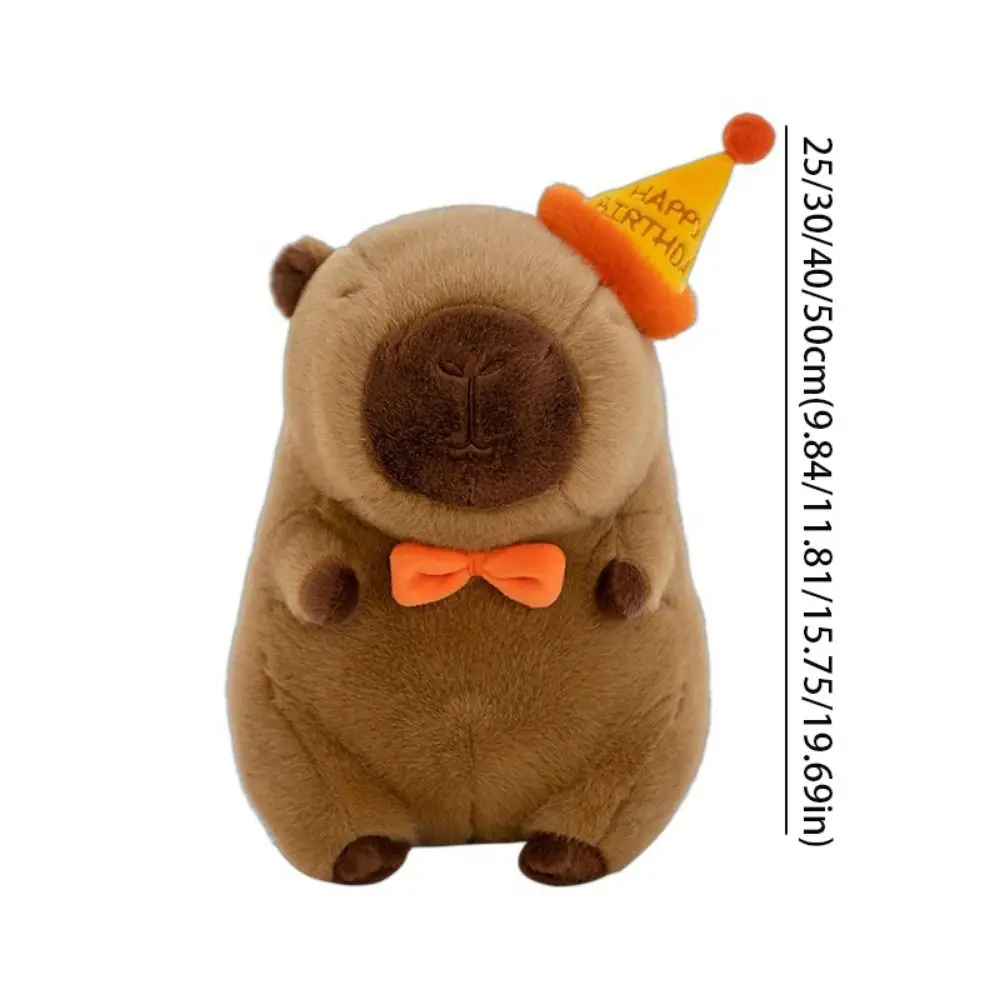 캐쥬얼 동물 생일 모자, Capybara 만화, 귀여운 생일 장식품, 부드러운 봉제 Capybara 장난감, 어린이