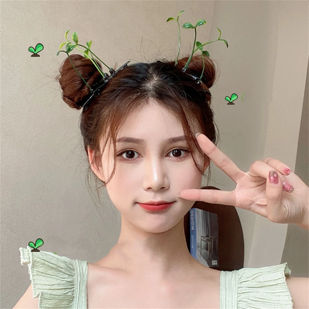 10/30/50Pcs/Lot Fashion Cute Funny Plant Butterfly Hairpin Women Girl Creative Grass Flower Mushroom Clip Headwear Accessories