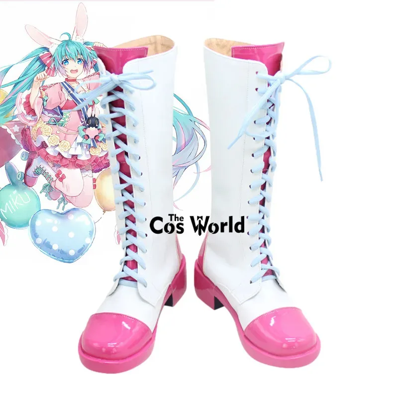 

Мику 14-летие, день рождения, кролик, аниме, обувь для косплея на заказ, ботинки