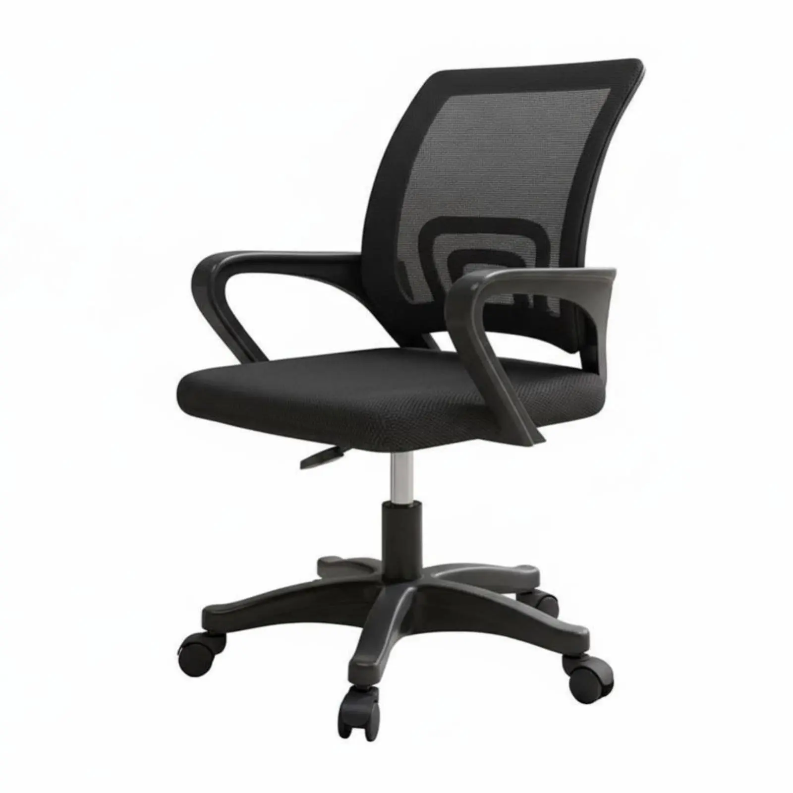 メッシュスパイン回転チェアローリングキャスター付きオフィス家具厚みのあるパッド付き姿勢サポート機能付き在宅勤務用椅子