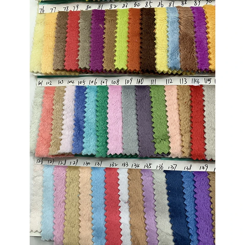 2023 Newest150 Colors 5mm Pile Minky Plush Fabric Color Swatch Book For DIY Sewing Patchwork 100% Polyester Stuffed Toys Fabric