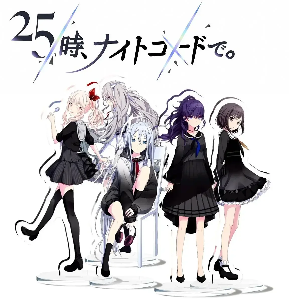 25 Nightcord Akiyama Mizuki Yoisaki Kanade Asahina Mafuyu Shinonome Ena Project Sekai أكريليك حامل نموذج عرض مكتبي لعبة ديكور