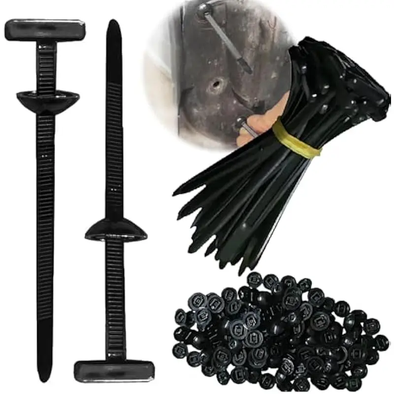20/50/100PCS Nylon Universal Cable Tie Buckle Plastic Harnesses Heavy Duty Self-Locking Zip Ties Holder with Pin & Button Design