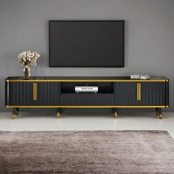 Media Console Complete Living Room Tv Cabinet Unit Television Table Wood Stand Luxury Cradle Monitor Full Modern Dining Mueble