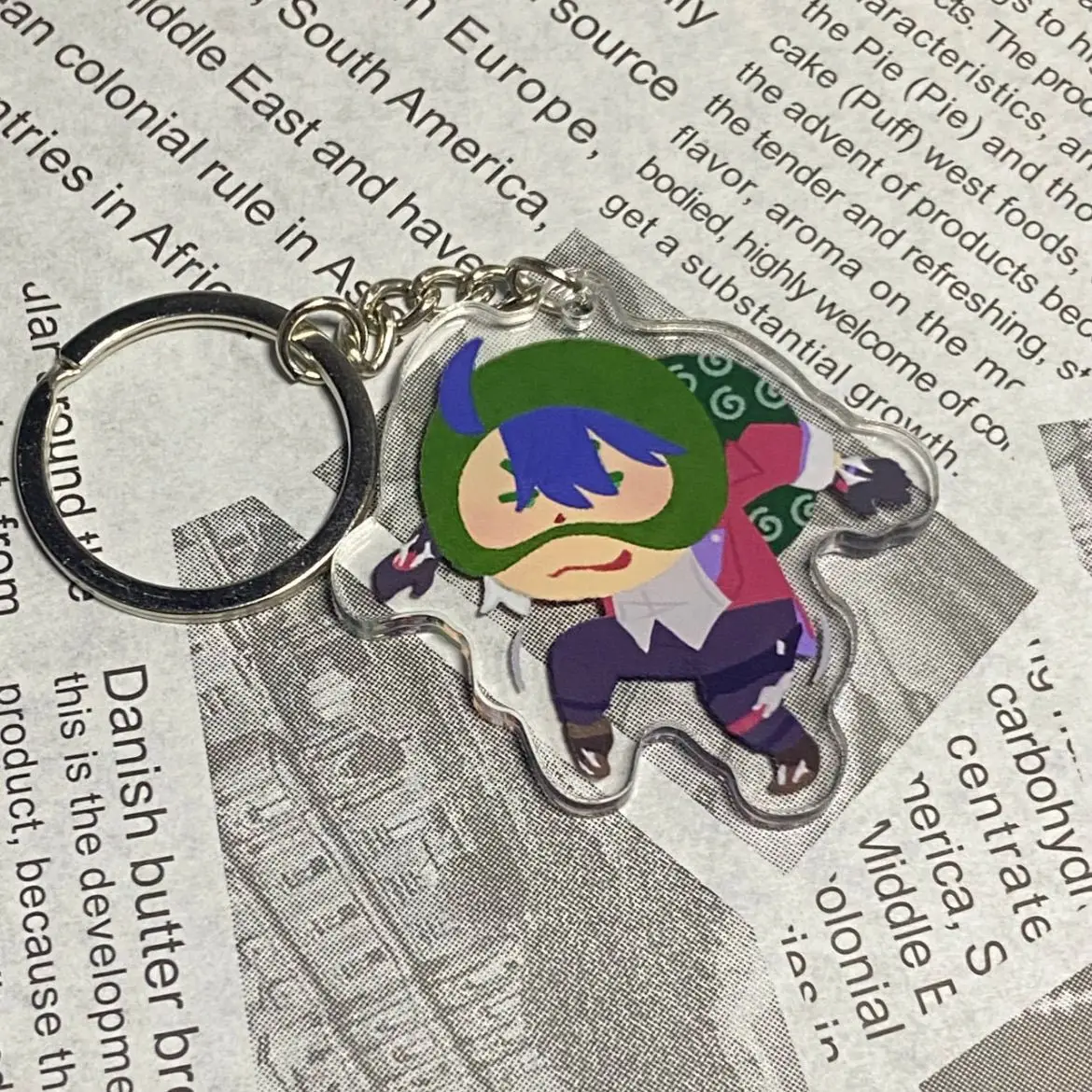 Sampo Koski KeyChain men anime key chain Women acrylic car Cosplay key ring Pendant party charm kids friends Gift