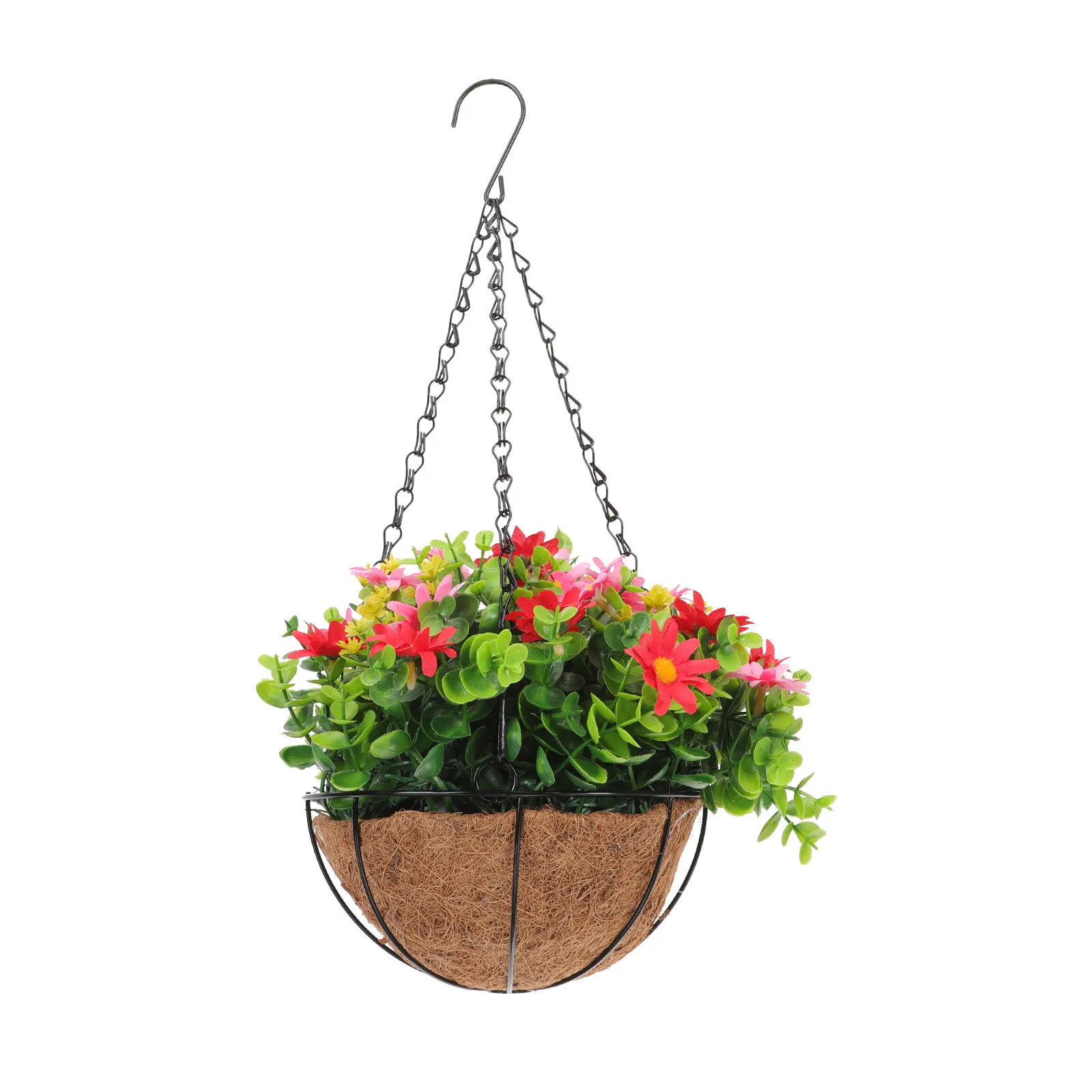 Elegant Hanging Flower Basket Made of Premium Coconut Fiber Sturdy Sun Frost Resistant for Plants Artificial Or Dried Flowers