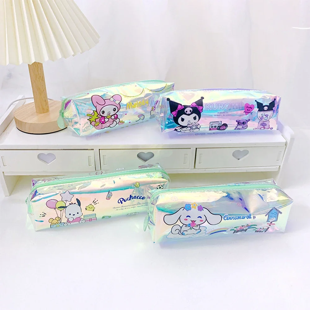 Anime Sanrio Kuromi Cartoon Large Capacity Multifunction Waterproof Portable Pen Bag Pupil Stationery Storage Box Festivals Gift