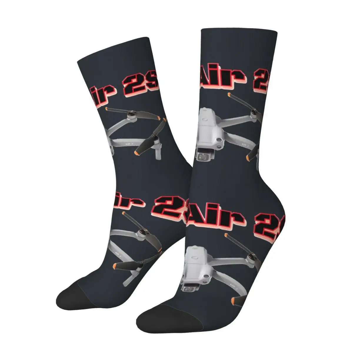 Funny compression Air 2S Sock for Men Hip Hop Vintage DJ Quality Pattern Printed Boys Crew Sock official-website tops fugees