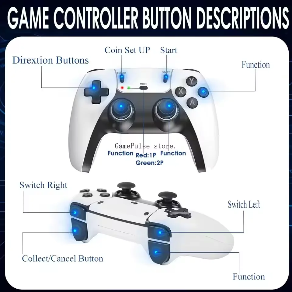 X2L Retro Game Stick 4K HDMI TV Console,2.4G Wireless Controllers,Built-in 40000+ Games 40+ Emulators Plug and Play Family Gift