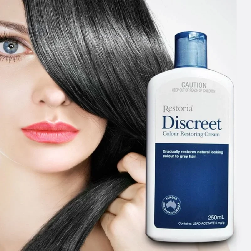 Oryginalny Restoria Discreet Color Restoring Cream Lotion Pielęgnacja włosów 250ml Zmniejsz szare włosy dla mężczyzn i kobiet