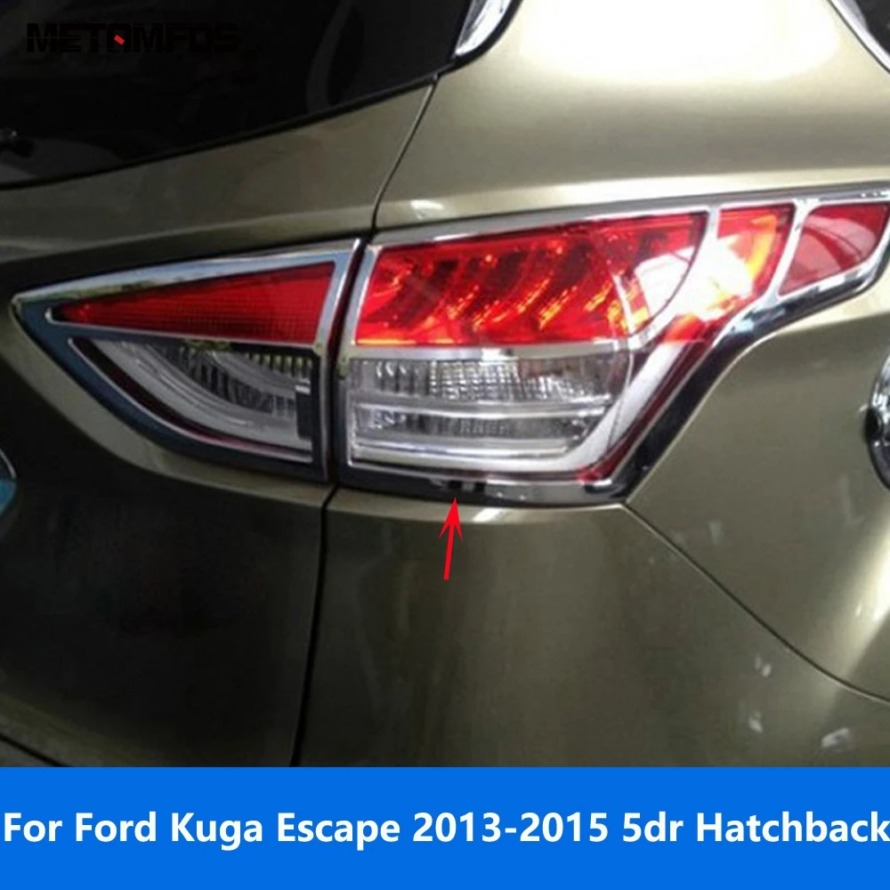 

Автомобильные аксессуары для Ford Kuga Escape 2013, 2014, 2015, 5dr, хэтчбек, внешняя хромированная задняя фонарь, крышка, отделка, задняя фара, протектор