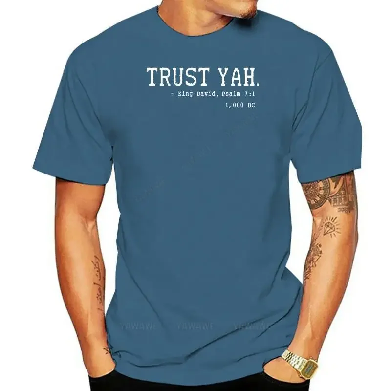 

2025 new model Adult t shirt Trust Yah - Yahweh Hebrew Israelite T-shirt Yeshua Messianic Yahuah YHWH Torah unisex fashion graph